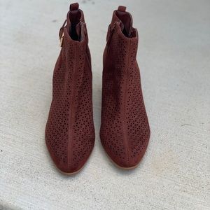 Burgundy dressy ankle boots